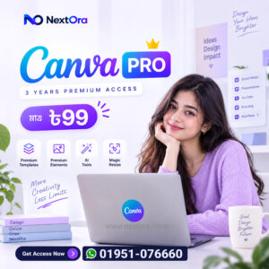 Canva Pro 3 Years Premium Access মাত্র 99৳